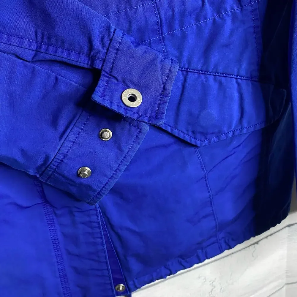 Tatras Women Aurora Hooded Military Utility Jacket Blue Small Medium Minimal Fit